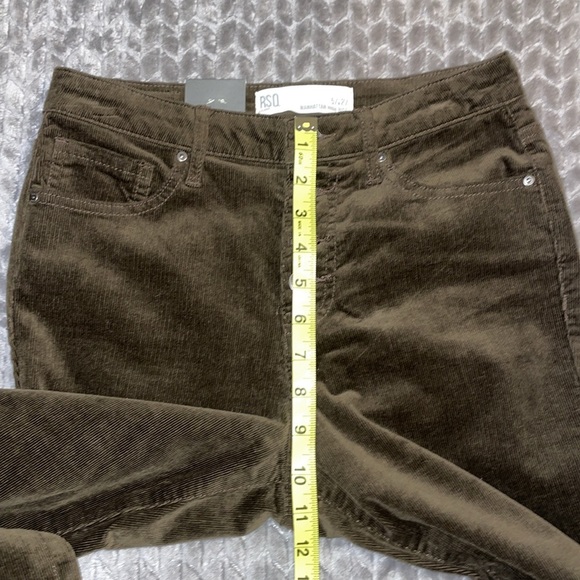 NWT RSQ Manhattan High Rise Button Fly Skinny Corduroys.  Size 5/27.  Brown - Picture 9 of 11